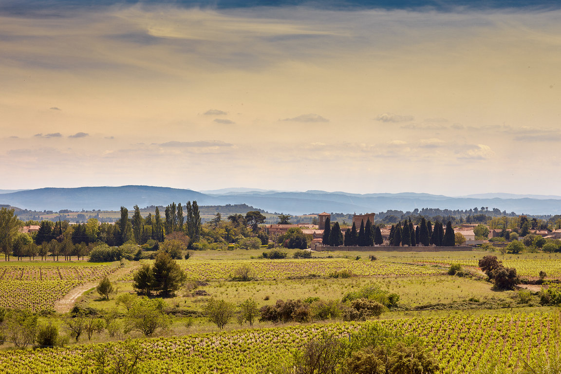 Vue sur notre village de Trausse Minervois 